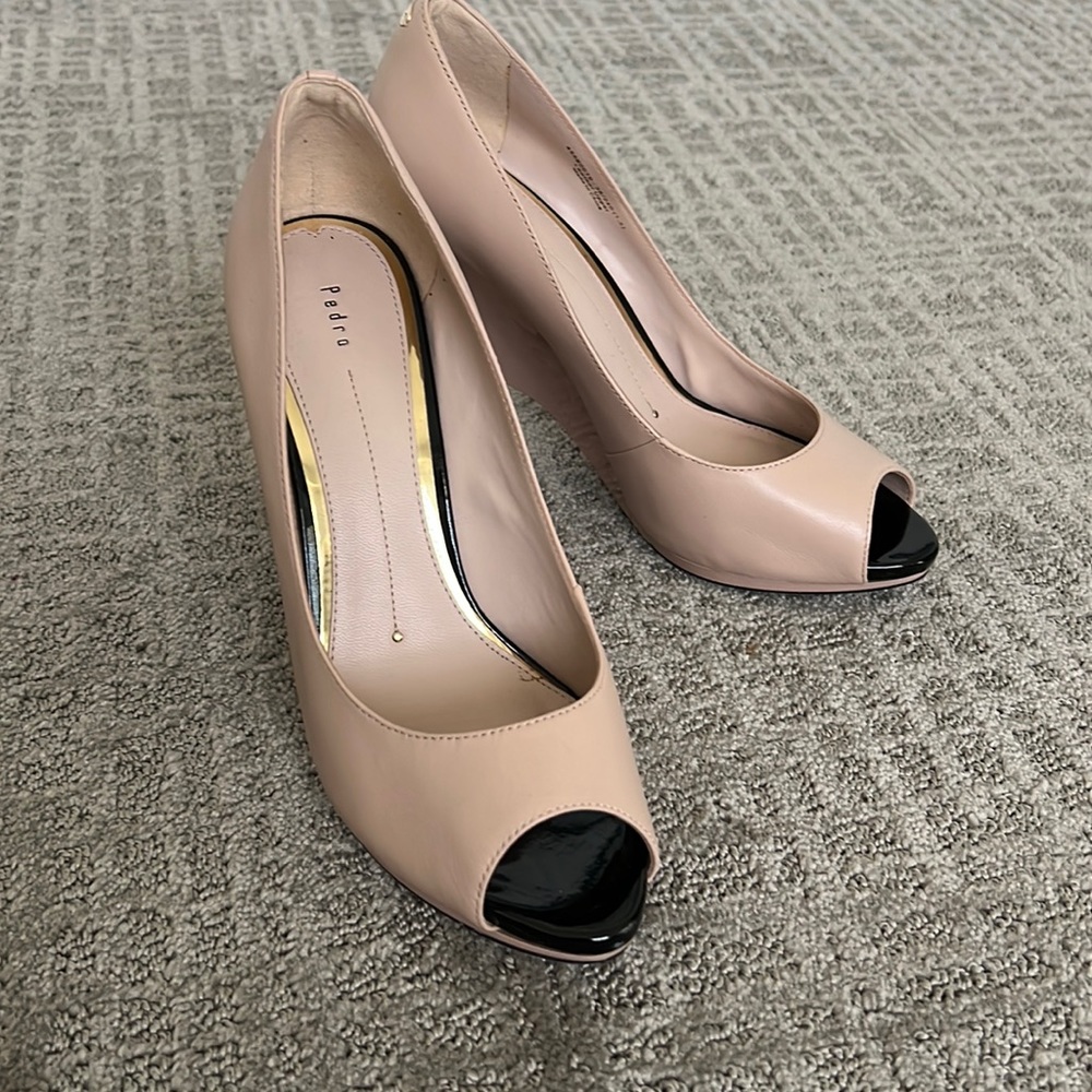 Pedro shoes heeled wedge, super comfortable leather